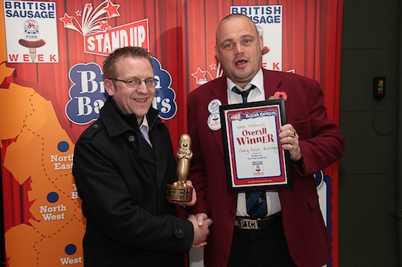 Craig presented with his award from Al Murray