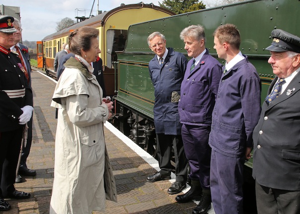 Visit of HRH The Princess Royal to the Severn Valley Railway. 13 Apr 2015