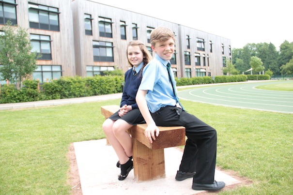 Year 7 pupils Eloise Matthew and Alex Lewis at William Brookes School