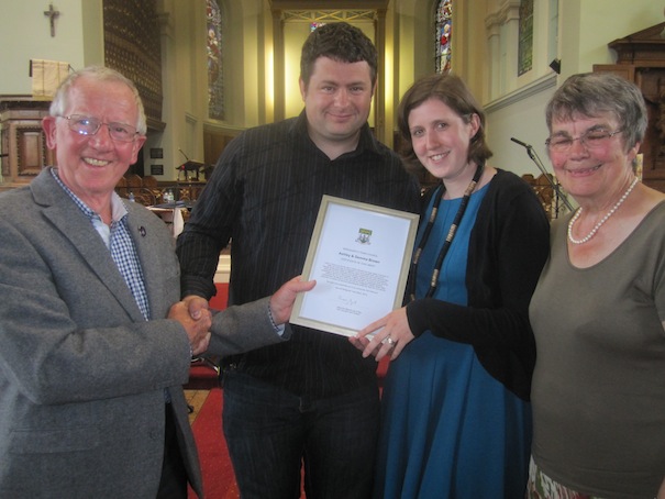 Gemma and Ashley Brown receiving the Mayor’s award