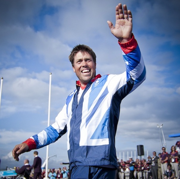 Iain Percy and Andrew Simpson (GBR), who won the Silver Medal today, 05.08.12, in the Medal Race Men's Keelboat (Star) event in The London 2012 Olympic Sailing Competition.