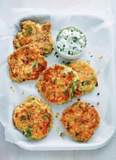 sweetcorn and broccoli fritters